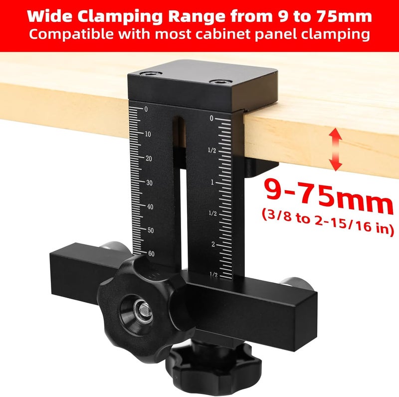goingmake Cabinet Door Mounting Jig with Quick Edge Positioner,Adjustable Cabinet Door Installation Positioner,Cabinet Door Positioning Tool Jig for Installing Frameless or Face Frame Cabinet Doors - Image 4